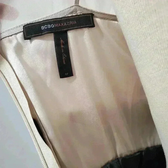 BCBG MAXAZARIA wool tweed and  silk academia dress with bow. Size 2 - Picture 10 of 12